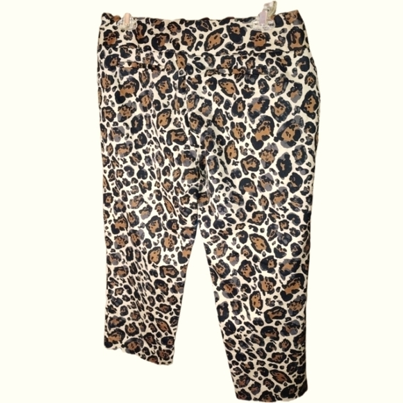 𝅺#35 Worthington Leopard print modern fit ankle length dress pants 4 - Picture 1 of 8